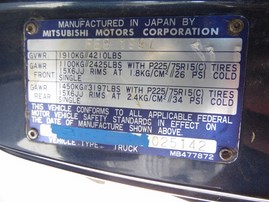 1987 MITSUBISHI MONTERO 2.6 MT 4WD 193926